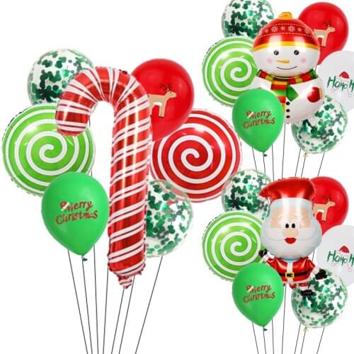 Merry Christmas Balloons Santa Clause Snowman New Year Christmas Balloons Party Decoration Home Xmas Party Decoration KK43