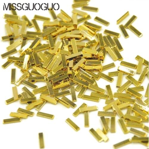 20pcs/pack Gold strips tip accessories rhinestone nail art decorations nail rhinestones accessories nail art designs