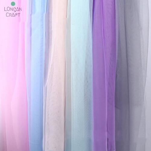 1 Meter Encryption Soft Colorful Mesh Fabric Wedding Dress Skirt Wedding Decoration Clothing Mosquito Net Cloth