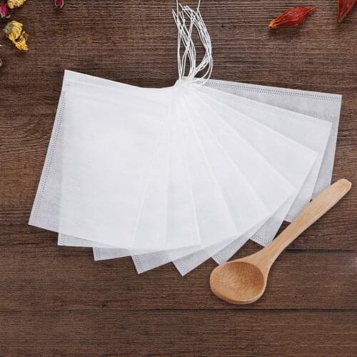 100Pcs/Lot Teabags 5 x 7CM Empty Scented Tea Bags With String Heal Seal Filter Paper for Herb Loose Tea Bolsas de te