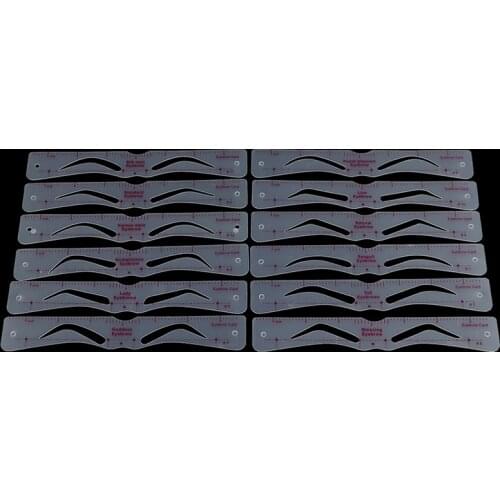 12 Styles Makeup Tools Eyebrow Stencil Grooming Shaper Template Makeup Tools Stickers eyebrow shaper cosmetic tool
