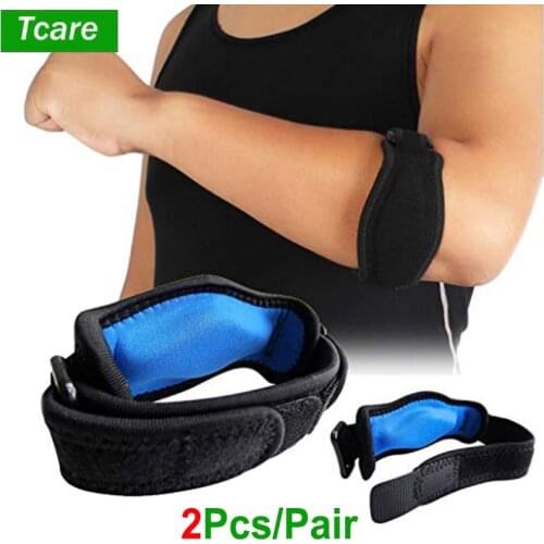 Tcare 2 Pcs Tennis Elbow Brace with Compression Pad, Women and Men Golfers Elbow Brace for Tendonitis Pain Relief Sports Safety