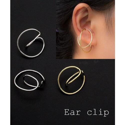 2021 Simple Geometric Irregular Twisted Curve Ear Clips Cartilage Earring Cuffs Non Piercing Earrings Women Fashion Jewelry Gift