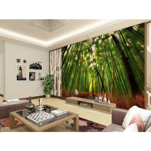 The custom 3D murals,beautiful fresh bamboo papel de parede,living room sofa TV wall bedroom wall paper