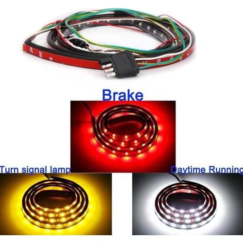 60/48Inch Flexible LED Truck Tailgate Light Strip DRL Stop Lamp Turn Signal