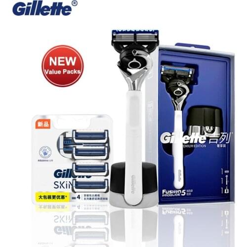 Shaving Razor Original Gillette SkinGuard Safety Razor With Stand For Sensitive Skin Includes Handle And Replaceable Blades