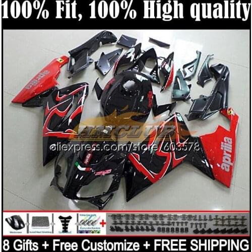 Injection For Aprilia RS-125 RS 125 RS4 54CL.5 RSV125 2006 2007 2008 2009 2010 2011 RS125 06 07 08 09 11 Fairings Red black