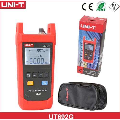 UNI-T UT692G Optical Power Meter Measurement Range -50 to 26dBm 800-1700nm InGaAs Backlight Tool IP65 High Precision Tester