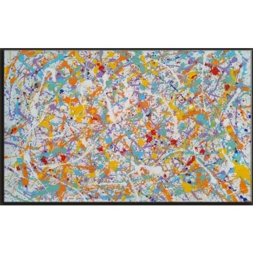 Drip Style Oil Painting On Canvas Handmade Abstract Painting Living Room Painted Nordic Triple Modern Decorative Painting