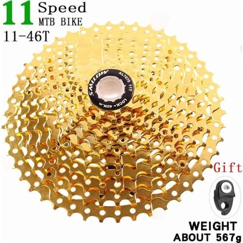 MTB Cassette Flywheel 11 Speed 11-46T Chrome-molybdenum Steel Mountain Bike Gold Flywheel Bike Parts Sales