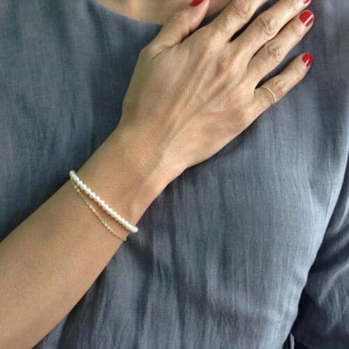 Creative Pearl Bracelet for Women Boho Yellow Gold Color Fashion Jewelry Bracelets Accesorios Wholesale Gift Pulseras