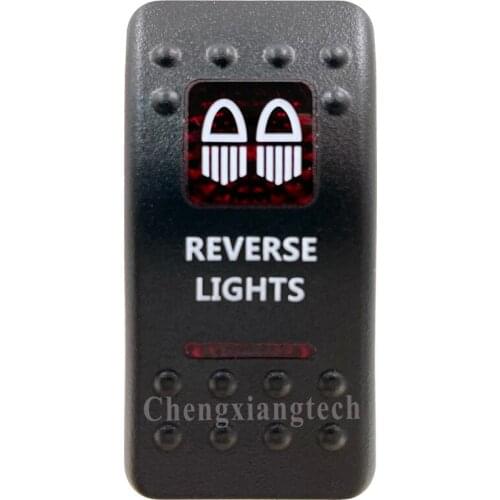 Printed Red Switch Cap -REVERSE LIGHTS - for Carling Arb Led Light Car Boat Rocker Switch 12v 24v, Cover Only ! No Switch Base