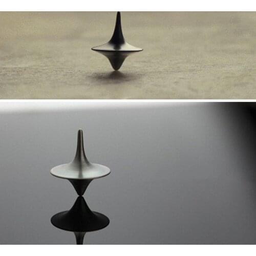 Metal Gyro Great Accurate Silver Spinning Top Hot Movie Totem Print Spinning Top Stress Relief Toy for Adult