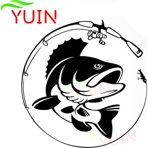 Car Sticker Fun Fishing Rod Hobby Fishing Decal Fashion PVC Windshield Decoration Accessories High-quality Waterproof Decals