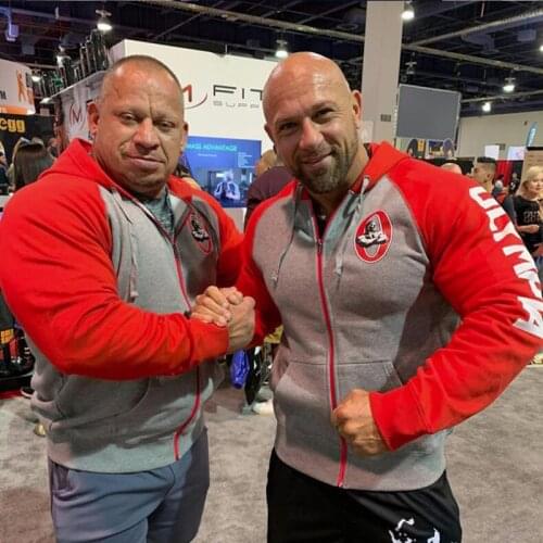 Spring and Autumn Mens New Olympia Cotton Hoodie Gyms Fitness Sports Zipper Jacket Gymnasium Workout Clothes