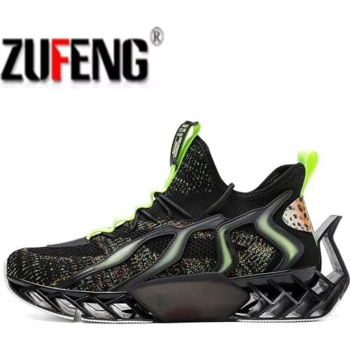 New Arrived Men Blade Sneakers Breathable Running Shoes Fashion Air Cushion Sports Shoes Outdoor Antiskid Damping Jogging Shoes