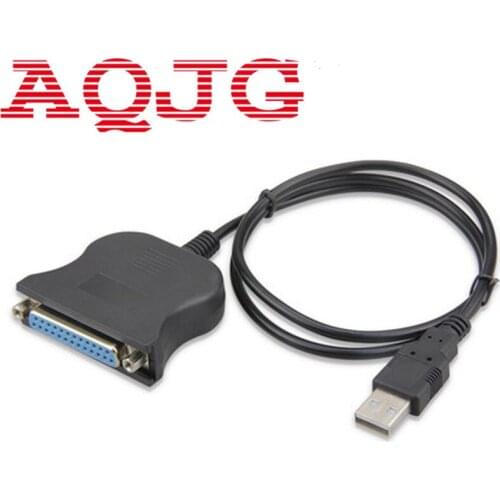 New USB 1.1 to DB25 Female Port Print Converter Cable LPT Black Usb to 1284 Cable For win7win8xp Computer to Priter New