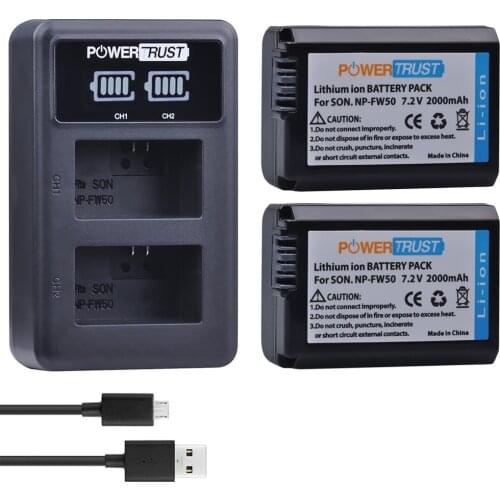 NP-FW50 NPFW50 Battery +LED Dual USB Charger for Sony a37 Alpha 7 7R II 7S a7S a7R II a5000 a6400 NEX-7 DSC-RX10 RX10 II III