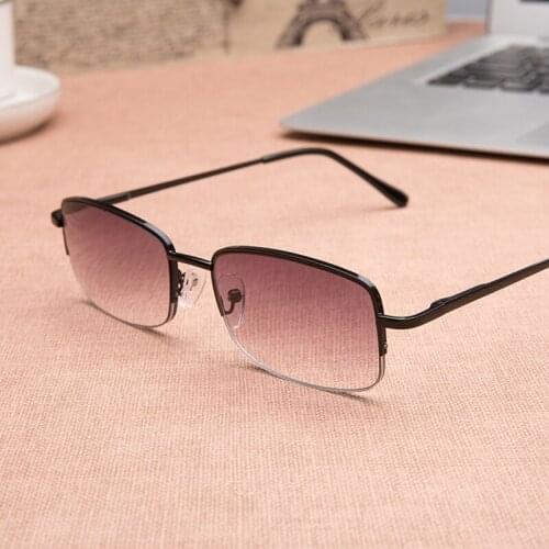 Seemfly Classic Men Women Reading Sunglasses With Diopter +1.0 1.5 2.0 2.5 3.0 Square Metal Frame Sun Glasses Presbyopia Eyewear