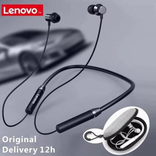 Original Lenovo HE05 Bluetooth 5.0 Neckband Wireless headphones Stereo Sports Magnetic Headphones Sports Running IPX5 Waterproof