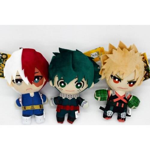 Anime My Hero Academia Plush Toy Izuku Midoriya Katsuki Bakugo Shoto Todoroki Stuffed Doll Toys for Children Birthday Xmas Gifts