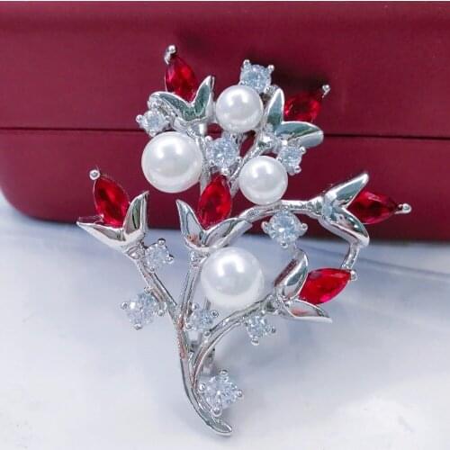 Bottom Price Flower Brooches Jewelry for Wedding Party Fashion Imitation Pearl Broche Femme Brooches Bouquet Bijoux Accessories