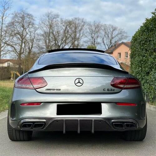 Suitable For Benz W205 C-class C260c300c63coupe Refitting Carbon Fiber Fd Lip Rear Spoiler Tail Throat