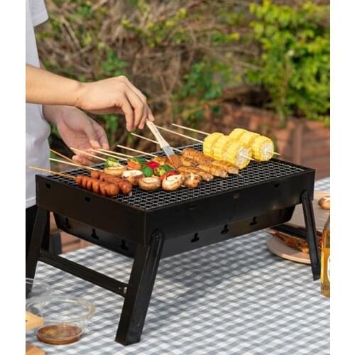 Portable Barbeque Home Charcoal Grill Thickened Folding Barbeque Oven Outdoor Tool Set Furnace