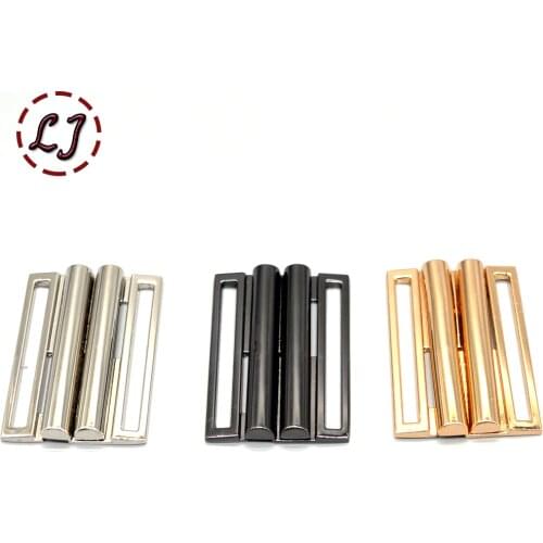 New high quality gold silver black clasp square metal belt buckles crafts decoration Buckles DIY garment sew accessory 2/4/5/6CM
