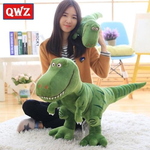 QWZ New Dinosaur Plush Toys Cartoon Stuffed Toy Doll Tyrannosaurus Lovely Children Boys Baby Birthday Gift 40/55/70/100cm