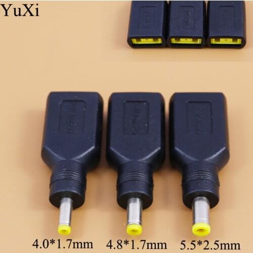 YuXi DC to YOGA Connector DC 4.0 / 1.7 mm & 4.8 / 1.7 mm & 5.5 / 2.5 mm For Lenovo X1 Carbon IdeaPad YOGA DC JACK Square 13 X1