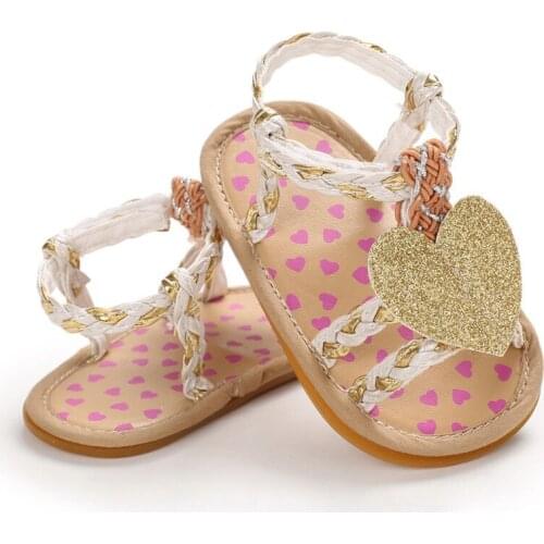 2020 Children Summer Clogs 0-18M Newborn Infant Baby Girl Princess Weave Sandals Sneakers Toddler Soft Crib Walkers Shoes