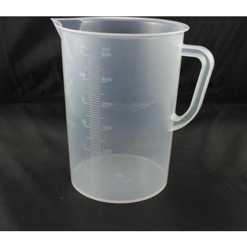 3000ml Material PP Clear Measuring Cup Graduated Lab Test Liquid Measure Tool Lot