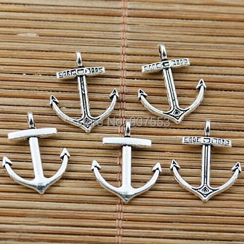70pcs Tibetan silver nice anchor charms EF2036