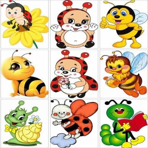 5D DIY Bee Diamond Painting Full Square/Round Cartoon Diamond Embroidery Ladybug Cross Stitch Handicraft Art Decoration Home