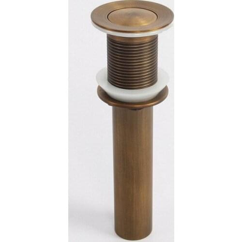 Antique Brass Pop Up Bathroom Sink Basin Waste / Drain Without Overflow asd001