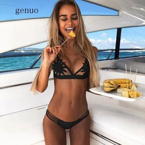 Floral Lace Bikini Set Two Pieces Swimsuit Sexy 3D Floral Swimwear Bikinis Women White Bikini Set Brazilian Biquini Push Up