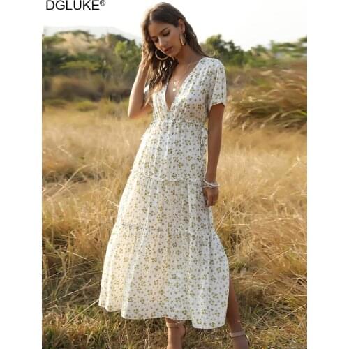 DGLUKE Summer Dresses With A Slit