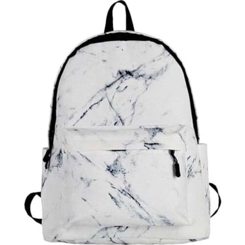 4PCS / LOT Women Canvas Backpack for Teenagers Girls Large Capacity Bags Marbling Backpacks Female Rucksack School Bag