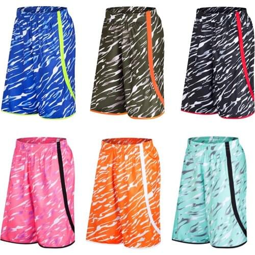 Men green sports shorts adult orange running shorts