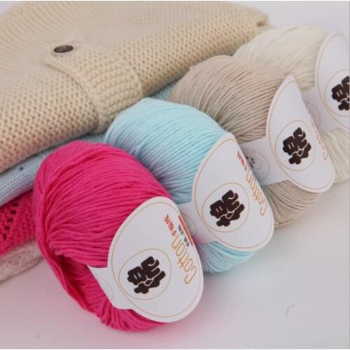 Mylb50g/ball High Quality Warm DIY 100% Cotton Yarn Baby Wool Yarn for Knitting Children Hand Knitted Yarn Knit Sweater Crochet