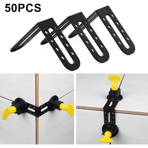 50pcs Male Angle Leveling Tile Leveling System Wedge Floor Wall Locator Spacers Pliers for Leaving Seams Construction Tools