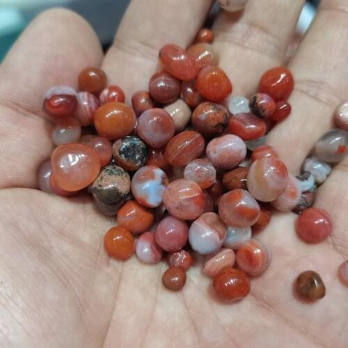 Natural Sardonyx Agate Crystal Tumbled stone Silk Agate Mineral Specimen healing stones 5-6mm