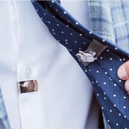 Invisible Tie Clip Magnetic Suction Stainless Steel Automatic Fixed Artifact Anti-Wrinkle Necktie Hidden Clasp Accessory Gift