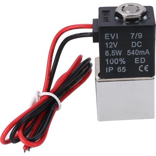 DC Normally Closed Solenoid Valve 1/8" 12V Direct-Acting Pneumatic Valves Liquid Solenoid Valve For Water Air Gas Hot