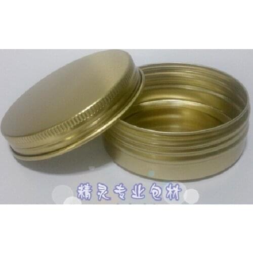 Wholesale 100pcs 60g Aluminum Cosmetic Jar Container, Screw Thread Golden 60ml Makeup Container Factory Wholesale