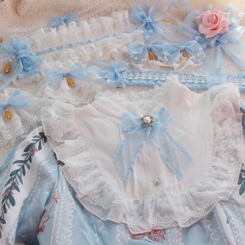 Origional Hand Made Cage Dream Lolita Small Hair Band Hand Cuff Hair Accessories Side Clip Lolita Headdress Accessories Necklace