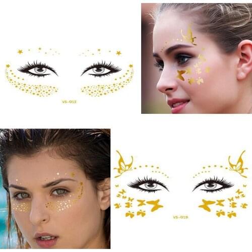 Fake temporary tattoos body tatoo transfer waterproof glitter tattoo sleeve sticker rhinestones for face henna sex stickers