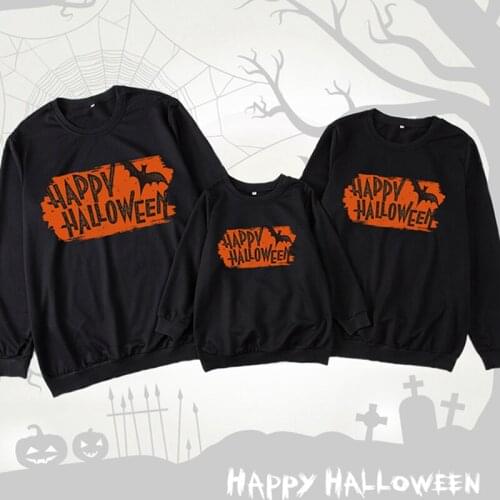 Halloween Matching Family Clothes Mother Daughter Dad Son Matching Sweatshirt Women Men Kids Baby Tops Tee Couple Outfits