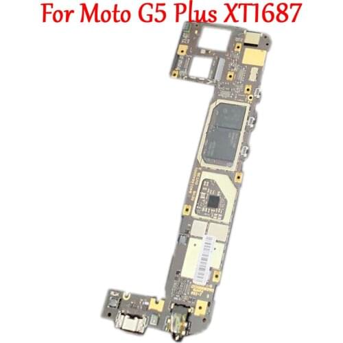 Tested Full Work Original Unlock Motherboard For Motorola MOTO G5 Plus XT1687 Logic Circuit Electronic Panel